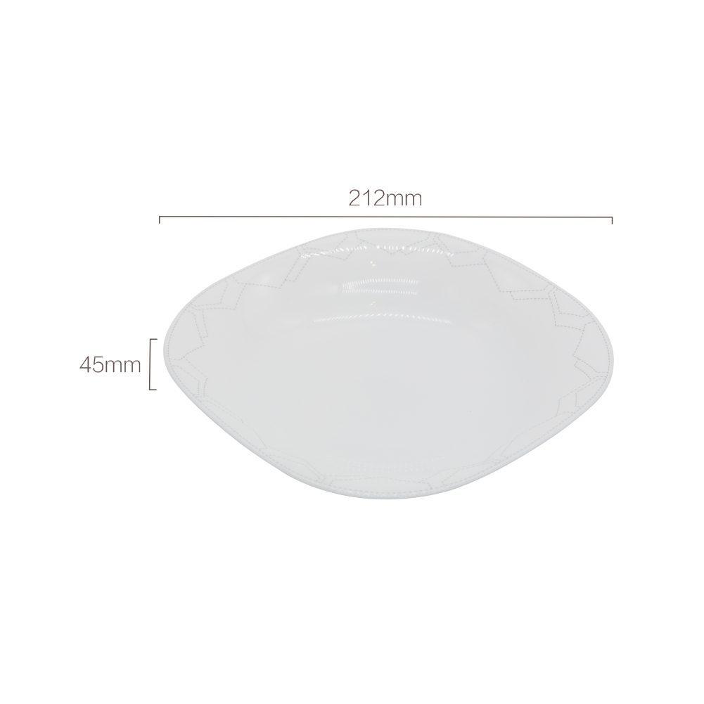 Hivelane 9-inch Square Glass-Porcelain Plate, C1750 - Image 5