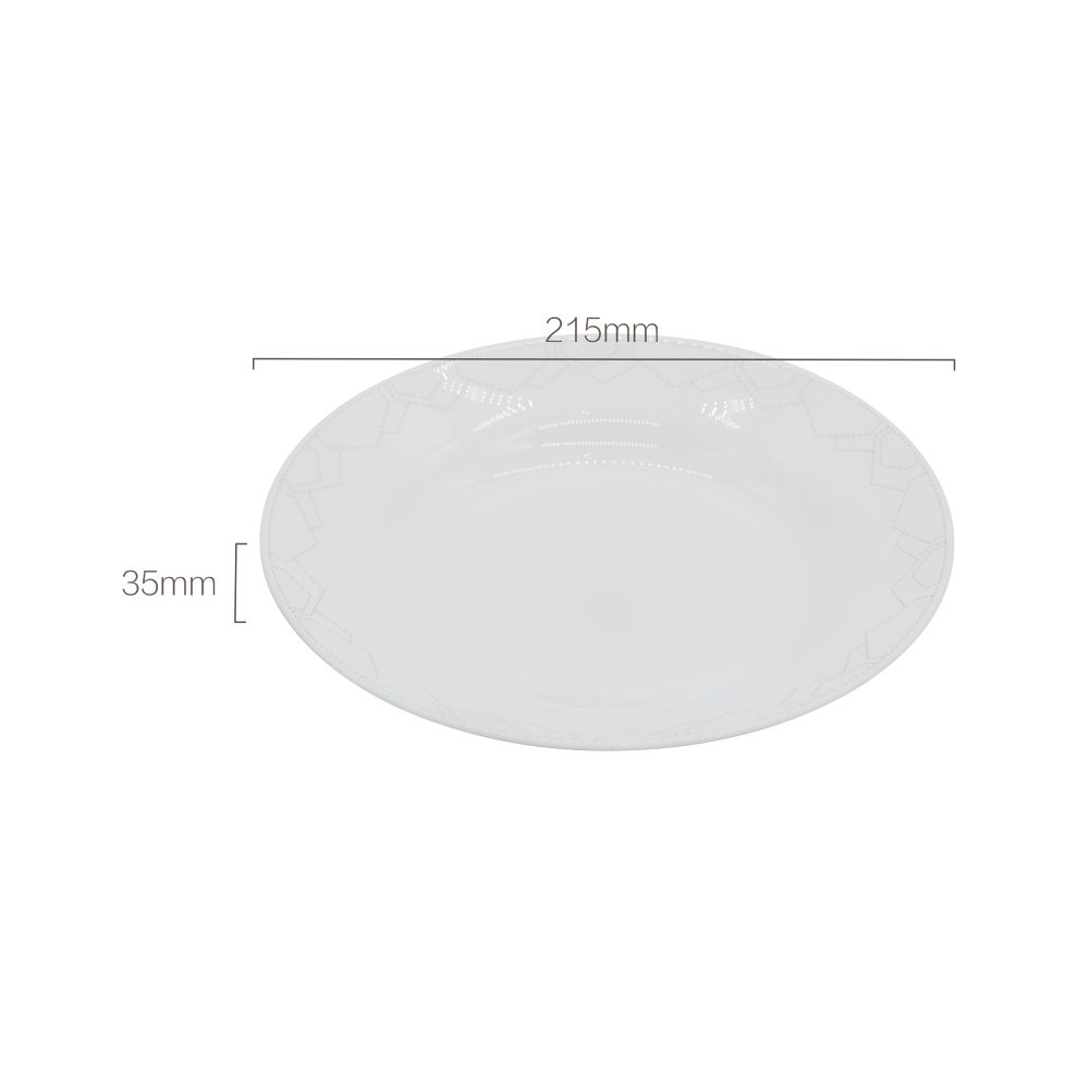 Hivelane 8.5-inch Glass-Porcelain Soup Plate, C1749 - Image 5