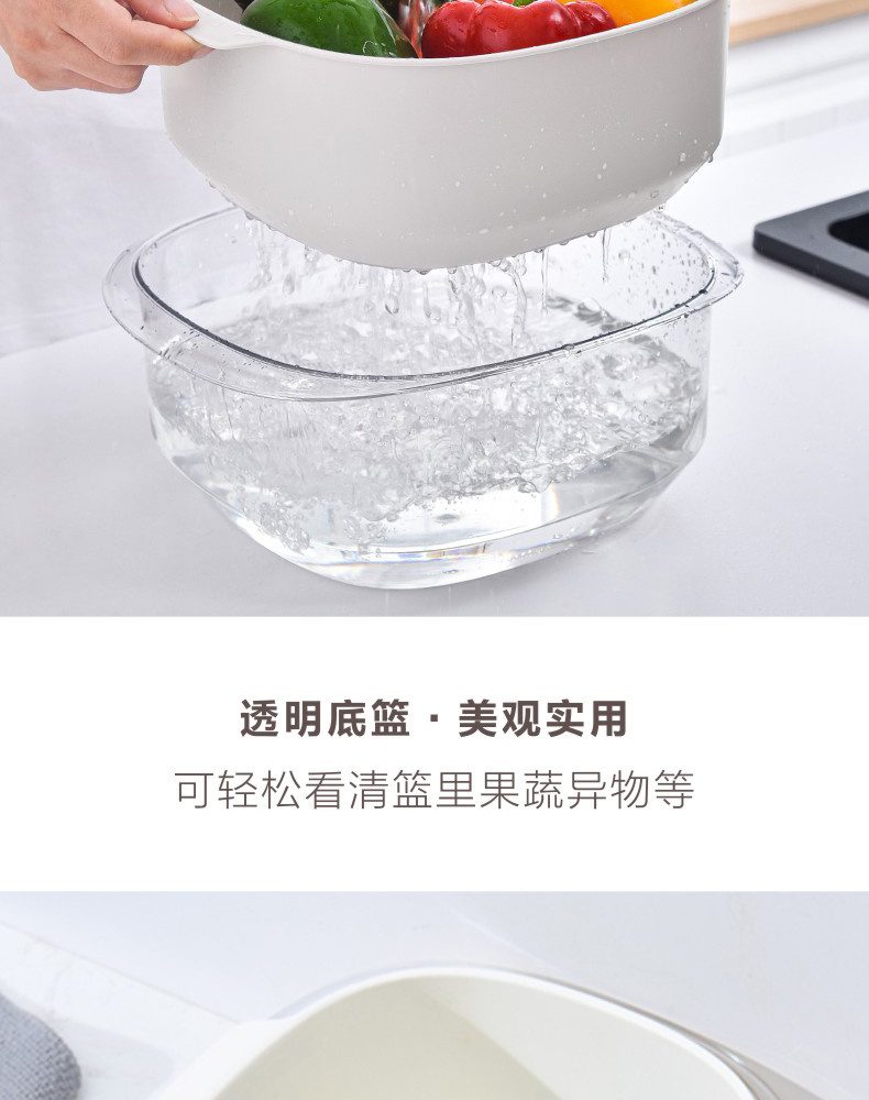 Hivelane Crystal Square Drain Basket Set C1636 product details 04
