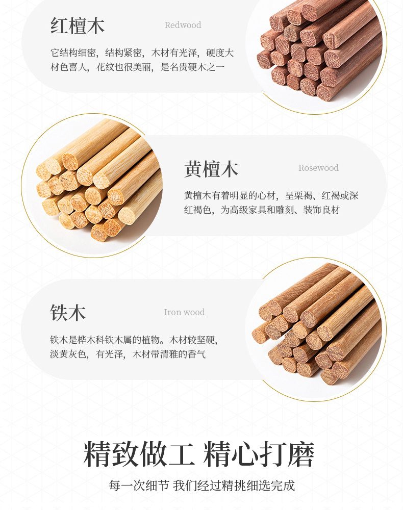 Hivelane Wooden Chopsticks C1680 product details 07