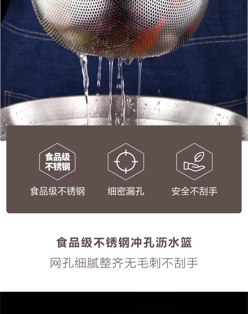 Hivelane Stainless Steel Basket 25 cm C1697 product details 02