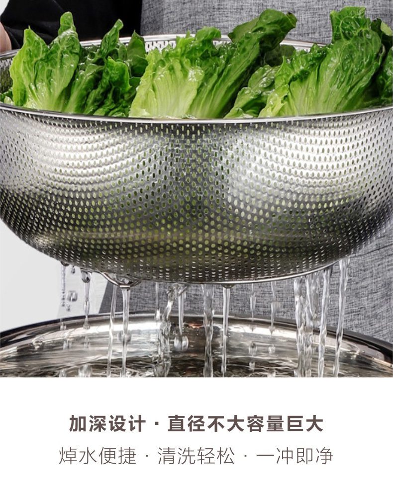 Hivelane Stainless Steel Basket 25 cm C1697 product details 04