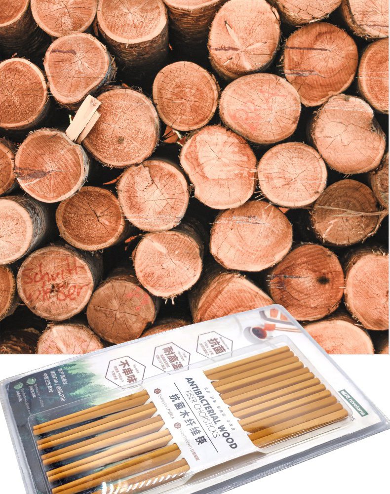 Hivelane Wood Fiber Chopsticks 6 Pairs C1736 product details 03