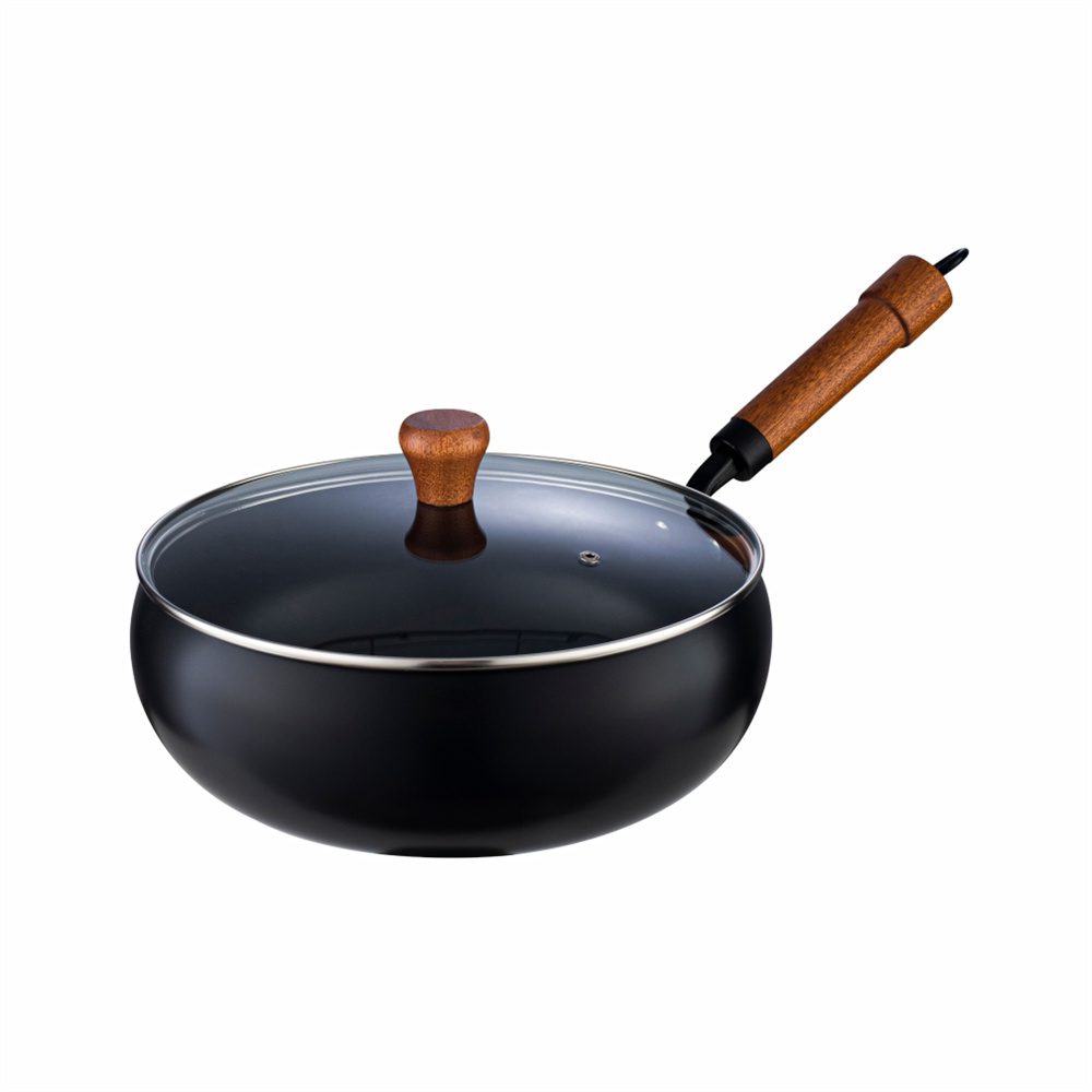 Hivelane 28 cm Triple Stew Wok with Glass Lid, C6237