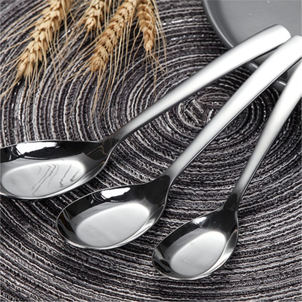 Hivelane 316L Stainless Steel Flat-Bottom Rice Spoon, C1930 - Image 2