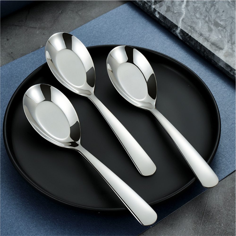 Hivelane 316L Stainless Steel Flat-Bottom Rice Spoon, C1930 - Image 4