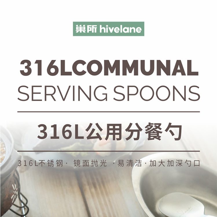 Hivelane 316L Stainless Steel Serving Spoon, C1931 product detail 1