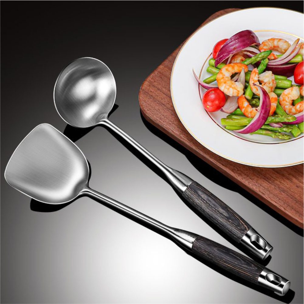 Hivelane 304 Stainless Steel Spatula with Ebony Handle, C1937 - Image 4