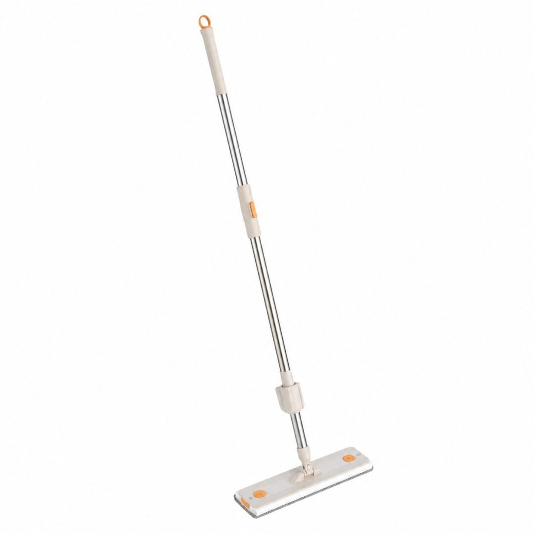 Aodi Q27 46 cm cream and orange self-wringing microfibre flat mop