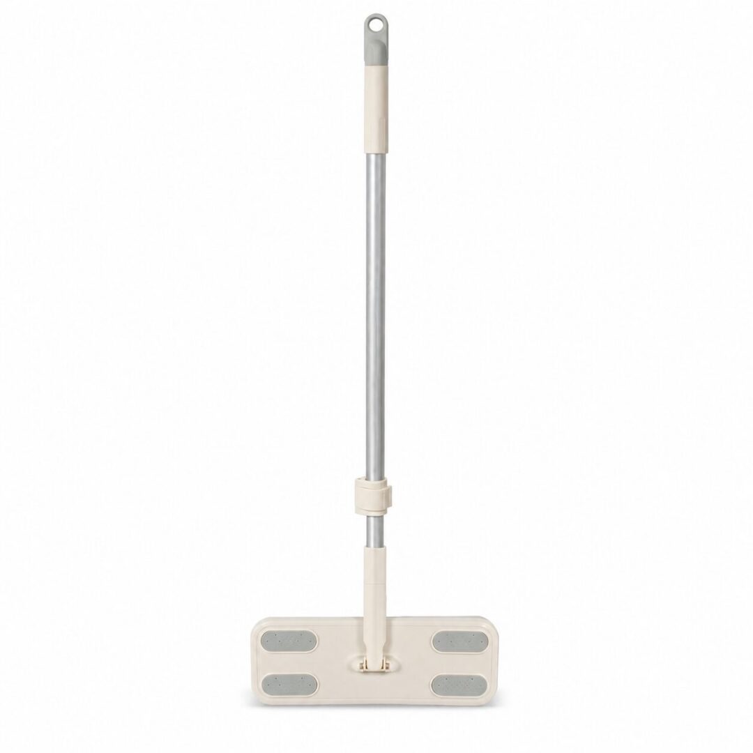 Aodi Q18 cream and grey electrostatic dust mop on a white background