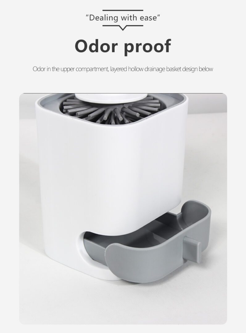 Q17 holder with its grey water collection tray pulled out