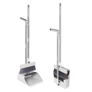 Aodi Q10 4-in-1 broom and dustpan cleaning set shown open and folded