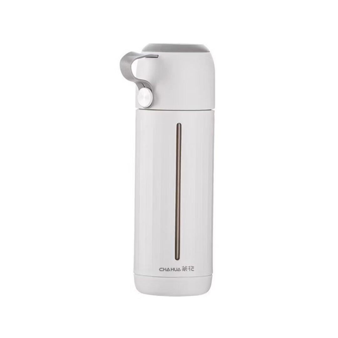 ChaHua 051001 310 mL glass travel cup – White travel cup